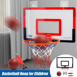 Cesta de basquete interna para crianças segurança jogo engraçado para exercícios em casa conjunto de cesta de basquete moldura de parede suporte para pendurar tabela - Image 1