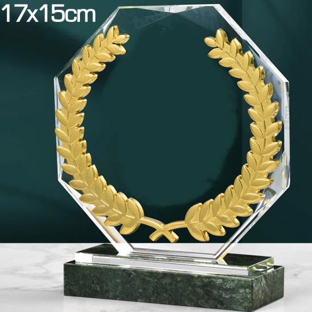 Troféu de Vidro Personalizado em Forma Geométrica, Criativo e de Alta Qualidade para Homenagens e Lembranças Especialmente Elegantes
