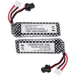 Bateria Li-po para armas elétricas de água, USB, Splatter automático, rifle de bola, Paintball, pistola Airsoft, 2S, 7.4V, 1400mAh - Image 2