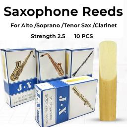 Palhetas para saxofone, força 2.5, para alto soprano tenor sax clarinete, profissionais, instrumentos musicais para iniciantes, com 10 peças - Image 1