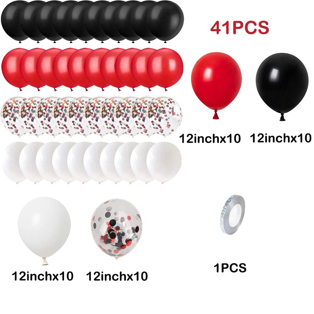 Balão Garland Arch Kit para Decoração Festa de Graduação, Decorações de Aniversário, Vermelho, Preto, Prata, Branco, Baby Shower, 1 Conjunto - Image 1