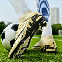 Chuteiras de futebol profissionais para adultos, botas de futebol antiderrapantes, sapatos esportivos ao ar livre, botas adolescentes, alta qualidade, quente, TF, FG, 2024 - Image 5