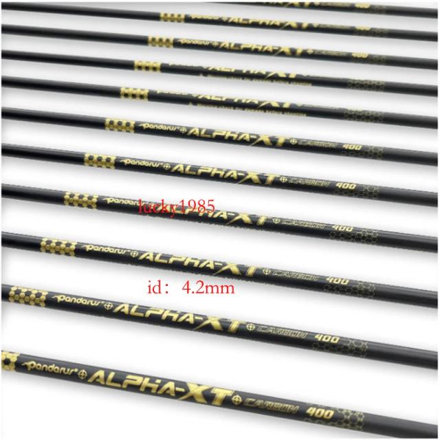 PANDARUS-Pure Carbon Archery Arrow Shaft, Alpha-X Series, Correias, ID 4.2mm, Correias-+ 0,006, SP400-SP1000, 12pcs