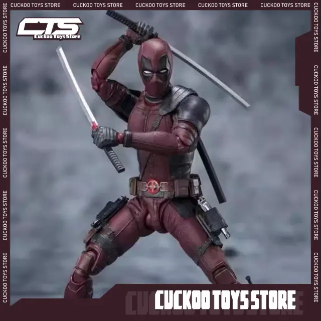Estátua em PVC do Deadpool - Figura de Ação X-Men para Coleção, Decoração do Quarto e Brinquedos de Mesa, 16cm