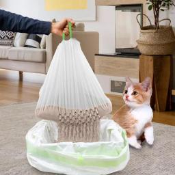 Cat Sifting Litter Bag, Forro de caixa de lixo liso e resistente a rasgo, Super forte, Fácil de limpar Pet Supplies - Image 4