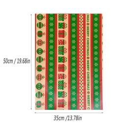 Papel de tecido Kraft impresso, Papel de embrulho multicolorido, adequado para embrulhar presentes, Fontes de festa de aniversário e Natal, 50x35cm, 20pcs - Image 2