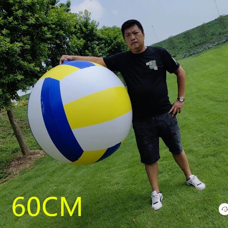 Bola de praia inflável gigante, bola de brinquedo de PVC, vôlei de gramado ao ar livre, jardim de infância escolar divertido, balão novo, 2m-0,6 m - Image 1