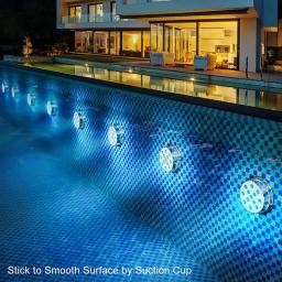 RGB luz submersível com controle remoto, lâmpada de noite subaquática, decoração de festa ao ar livre, lâmpada de piscina, 10 LED, IP68 - Image 4