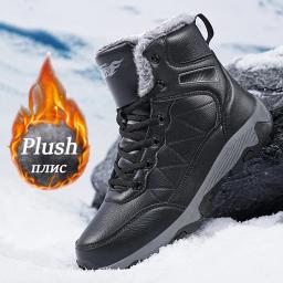 Botas de caminhada ao ar livre para homens, botas de neve, sapatos de escalada, sapatos casuais, alta qualidade, transporte rápido, inverno, tamanho 48 - Image 1