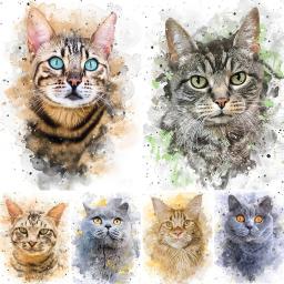 Animal gato bonito impresso lona 11ct kit ponto cruz bordado dmc threads artesanal hobby artesanato design carimbado presente - Image 1
