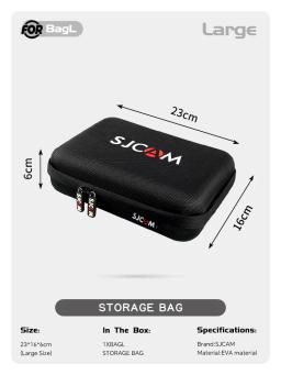 Sjcam acessórios para câmera de ação, bolsa de armazenamento protetora para sj20 sj11 sj10 sj8 sj6 sj5000 sj4000 - Image 6