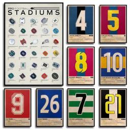 Famoso Jogador de Futebol Jersey Numbers Cartaz, Futebol Esporte Impressões, Impressão Canvas, Wall Art, Imagem para Sala de Estar, Decoração Presente - Image 1