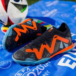 Tênis de futebol antiderrapante masculino, chuteiras de gramado de alta qualidade para crianças, botas de futebol TF e FG, 35-45 - Image 5