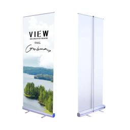 Personalizado Roll-up Banner, aço plástico, tela do cartaz PP, padrão personalizado, negócio acessível, 80x200cm - Image 1