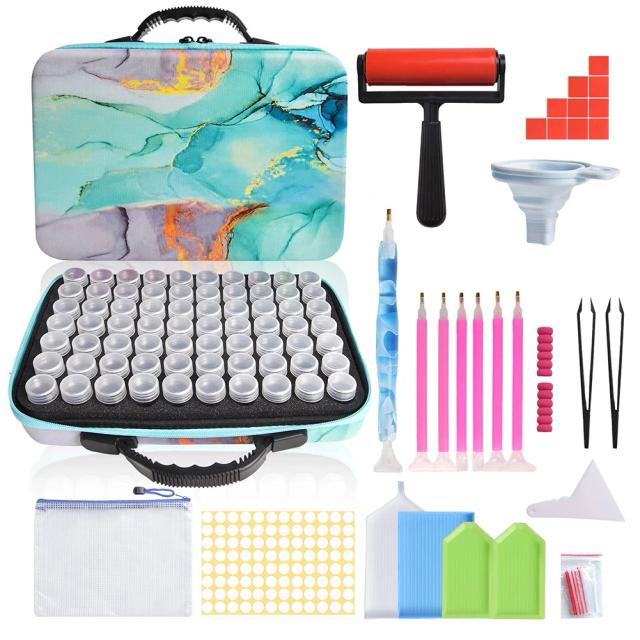 Bolsa de Transporte para Pintura 5D com 70 Slots e Acessórios de Ferramentas para DIY Art Craft