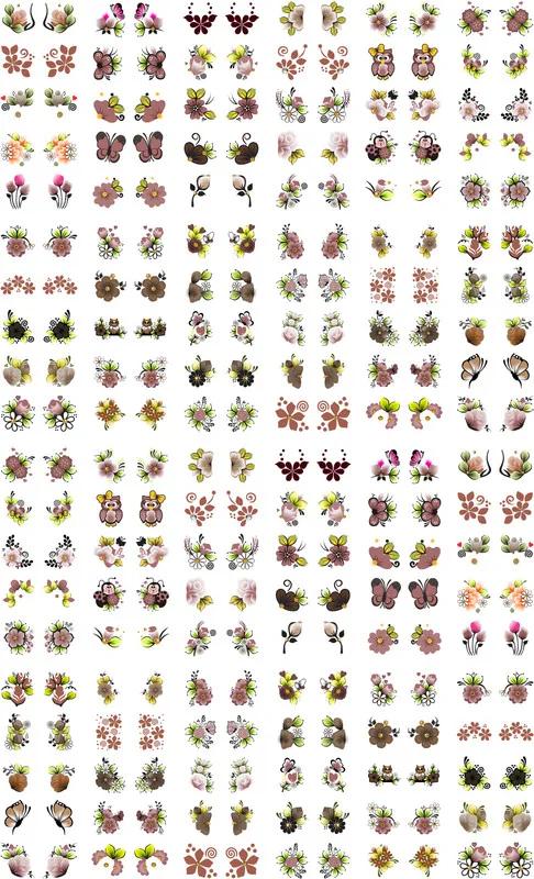 Adesivos de Unha 3D Pré-Prontos: Conjunto com 240 Estilos Incríveis - 609s