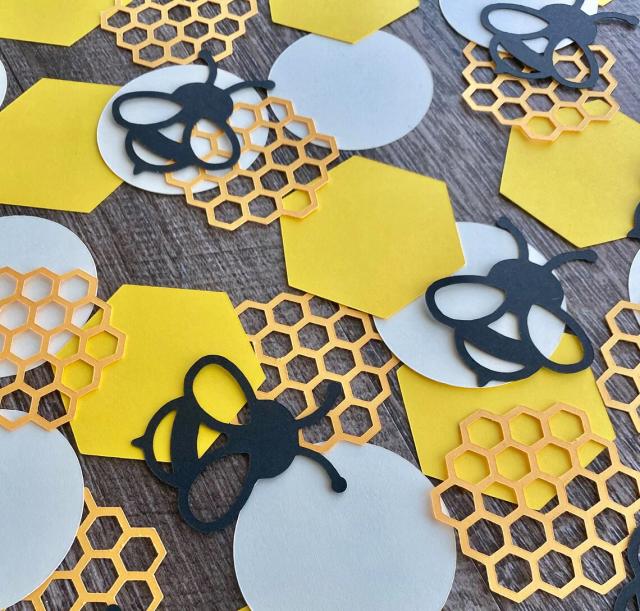 Festa Temática de Abelha e Favo de Mel: Decoração DIY para Aniversários e Casamentos com 100 Peças de Confete