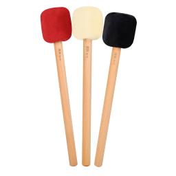 IRIN-Long Fluffy Beech Handle Baquetas, Big Drum Mallet, Percussão Peças de Instrumento, Bumbo Mallet, Musical - Image 1