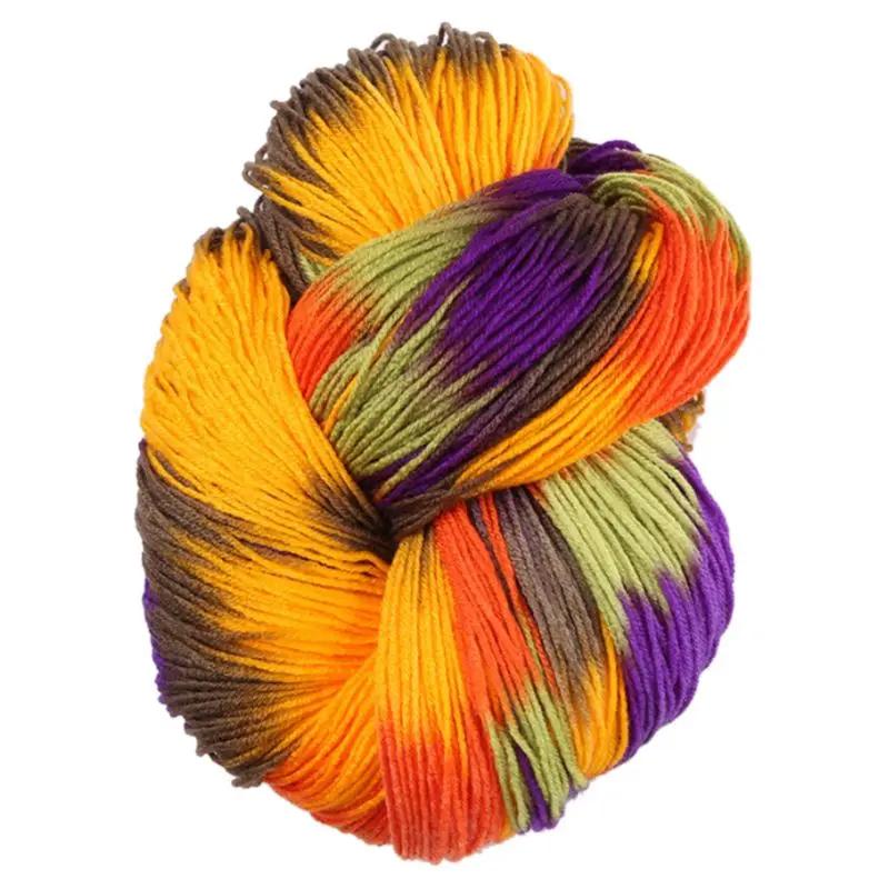 Fio de tricô colorido para artesanato DIY, fio de crochê feito à mão, fibra acrílica macia, anti-pilling, tingida, misturada, bebê, inverno, 50g - Image 1