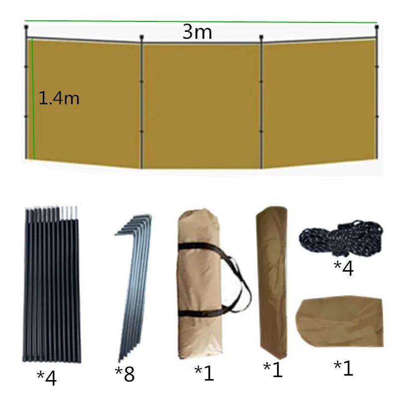 Portátil dobrável acampamento ao ar livre abrigo pára-brisas à prova de vento à prova dwindproof água tenda para piquenique churrasco praia grande lona cercada - Image 1