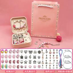 Charm Bracelet Making Kit para Crianças Idades, Contas de Jóias, Artesanato DIY para Meninas, Conjunto de Jóias para Artes e Ofícios, 66 Peças - Image 2
