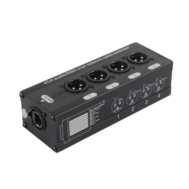 Cabo Multi Rede XLR de 4 Canais para Palco e Estúdio com Conexão RJ45 para Som e Iluminação