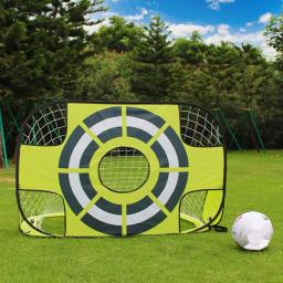 Rede de nylon dobrável do objetivo do futebol para crianças, porta verde do futebol, impacto-resistente, oco, inquebrável, grama - Image 1