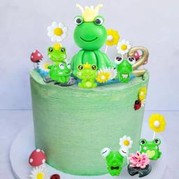 Decoração De Bolo De Princesa De Sapo, Topper De Festa De Jardim, Decoração De Bolo De Margarida - Image 1