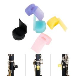 Colorido macio silicone clarinete com suporte do dedo, polegar resto almofada, instrumentos de sopro acessórios - Image 3