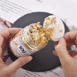 Imitação de folha de ouro folha cobre floco folhas folha lantejoulas brilhantes para diy folha brilhante pape resina dourado decoração da arte do prego garrafa - Image 4