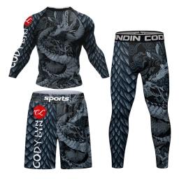 Full Body Compression Boxing Jerseys para homens e mulheres, shorts MMA, camiseta Jiu Jitsu, conjuntos de calças, Rashguard Bjj, ternos de boxe, roupas Rash Guard - Image 2