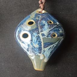 Ocarina de 6 buracos, estilo chinês antigo, instrumento artesanal, som, com cordão, como uma folha, 1pc - Image 4