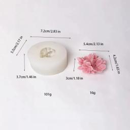 Vela de aromaterapia molde de silicone 3d pêssego flor forma sabão molde de silicone diy vela copo sabão molde bolo decoração suprimentos - Image 5
