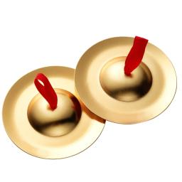 1 par de minipequenos pratos de mão de cobre para crianças, gongos, banda, instrumentos musicais rítmicos - Image 3