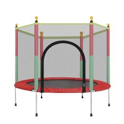 Trampolim para crianças, exercício, equipado com rede protetora, entretenimento esportivo interior, alta qualidade, suporte 150 kg - Image 1