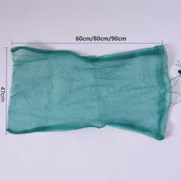 Saco de malha prático dobrável design rede de pesca buraco denso malha de pesca - Image 4