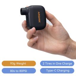 Airbank bolso se mini bomba elétrica portátil para bicicleta pneu sem fio presta schrader válvula acessórios da bicicleta carregamento rápido - Image 1