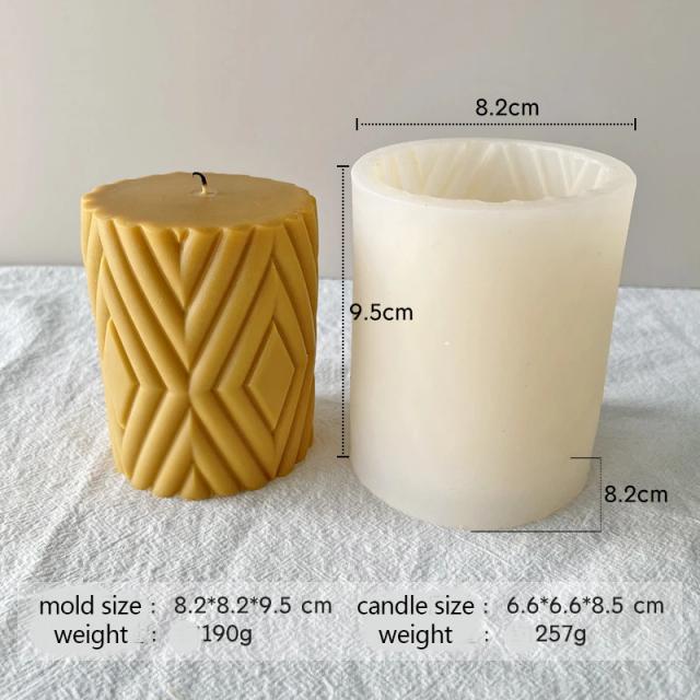 Molde de Silicone para Vela Geométrica DIY: Crie Velas Aromáticas de Cera de Soja para Decoração e Presentes Artesanais