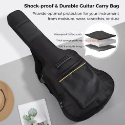 Miwayer-Resistente à água guitarra acústica Gig Bag, alça de ombro ajustável, esponja estofamento caso, Dual, 41 ", 0,25" - Image 5