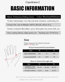 Kyncilor-Luvas antiderrapantes profissionais de ciclismo, Absorvente de choque, Resistente ao desgaste, Confortável, Respirável, Esportes ao ar livre - Image 6