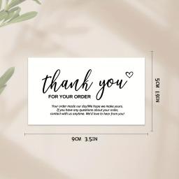 Obrigado cartão para pequenas empresas, cartões de papel para decoração, feito à mão com amor, presente para festa de casamento, 50PCs - Image 3