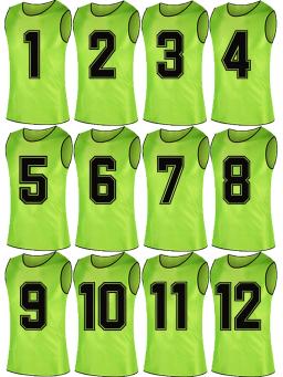 12 pçs numerado futebol prática jerseys scrimmage coletes esportes pinnies treinamento da equipe babadores para adlut crianças - Image 5