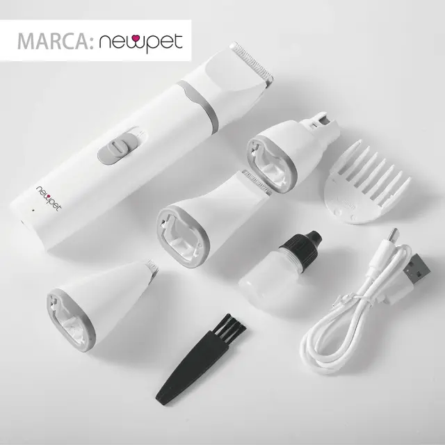 Aparador Elétrico 4 em 1 para Gatos com Raspador de Unhas Sem Fio, Silencioso e Recarregável via USB, Ideal para Animais de Estimação Duráveis