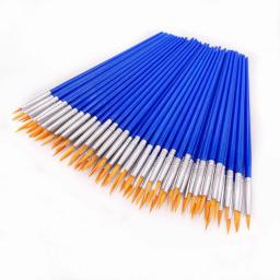 Pincéis de pintura plana para pintura, adereços essenciais, pincel pequeno, volume de arte, pintura detalhe, 50 pcs - Image 3