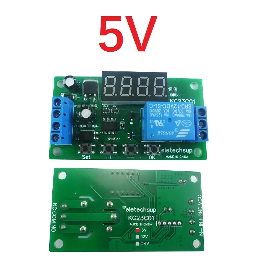 Multifunções Pulso Contador Interruptor, Temporizador Ajustável Atraso, Ligar e Desligar Relé Módulo PLC, KC23C01 DC, 5V, 12V, 24V - Image 1