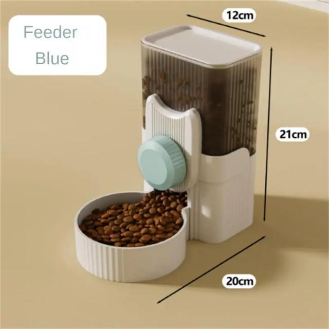 Alimentador automático e dispensador de água para cães e gatos com design suspenso, fácil de reabastecer e base antiderrapante