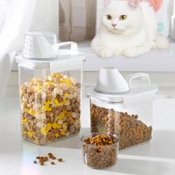 Recipiente De Armazenamento De Alimentos Pet Hermético, Frasco De Cereal De Plástico com Copo De Medição, Dispensador De Detergente Em Pó De Lavanderia, Caixa De Armazenamento - Image 3