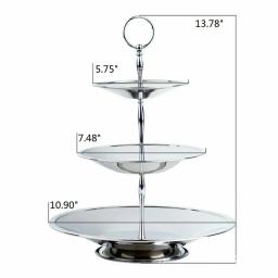 Bolo e Cupcake Plate Stand Rod, 3 Camadas, Suporte para Festa de Casamento, Bandeja De Sobremesa, Frutas e Sobremesas Prato, Stand Rod - Image 2