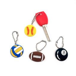 Série esportiva Keychain para crianças, basquete Keychain, futebol chaveiro, acessórios chave do carro, festa de aniversário, brindes, apto para amigos, 1pc - Image 2