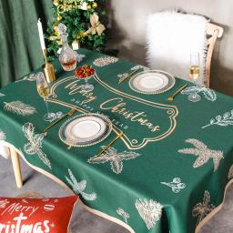 mesa toalha de mesa Ins vento festa de natal pano arte toalha de mesa impermeável e à prova de óleo do agregado familiar festa de férias decoração acessórios mesa esteira - Image 3